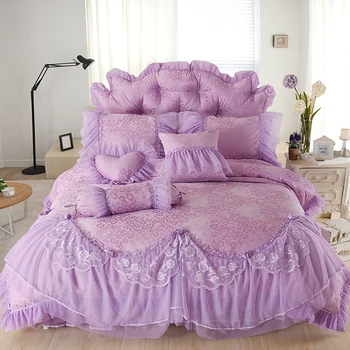 памук, спално бельо, сватбени комплекти, легла queen king double size жаккардовый чаршаф калъфка bedskirt покривки