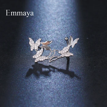 Emmaya Моден Изявление На Пеперудата Танци Външен Вид Обеци От Бяло Злато И За Жени, Отличителните Бижута Банкетна Великолепен Подарък