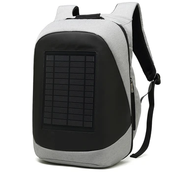 Слънчево зарядно устройство ще захранване на панела раница мъжете бизнесмени чанта за лаптоп High-tec Back Pack Anti-theft Superior Super Cool Different Distinctive