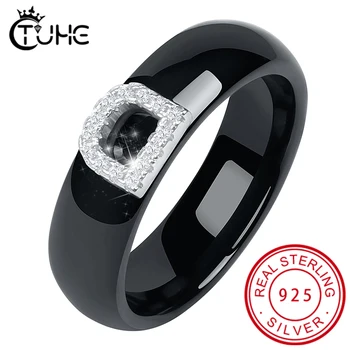 Произведено по поръчка пръстен името писмо пръстен с кристали,здрави керамични пръстени за жени, мъже сватба, годеж подарък