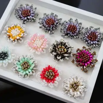 Цветна изискан 3D цвете нокти топчета кръпка бутифрок цветни аксесоари САМ мода дрехи, бижута петна апликация на прилив на