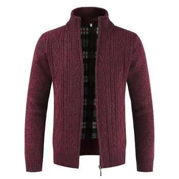 Мъжки пуловер нов 2020 пролет есен модната марка случайни пуловер щанд яка шарени тънък вязаный мъжка жилетка пъстър пуловер
