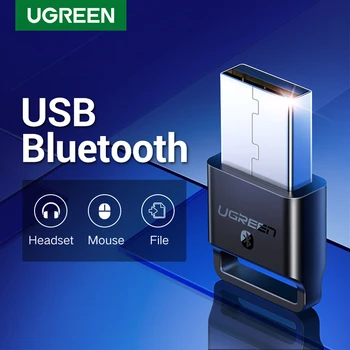 UGREEN USB Bluetooth 4.0 адаптер безжичен донгл предавател и приемник за PC на Windows 10 8 7 XP и Vista за Bluetooth клавиатури