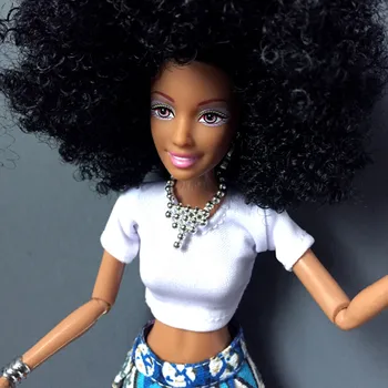 Baby Fashion African Кукла Toy Unisex Safety Children ' s Black Взривни Head Движимо Joint Gift Образователни Играчки