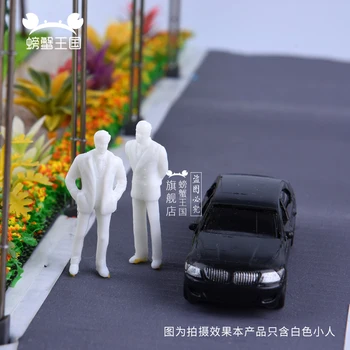 Гореща продажба на 300 бр. 1; 100/150/200 смесени миниатюрни бели фигури на архитектурен модел на човешки мащаб HO модел ABS пластмаса хора