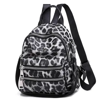 UOSC Леопард Pattern раница, чанта за жени 2019 мода училище книга раница за тийнейджър момичета свободно време раница за пътуване раница