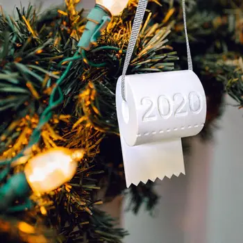 2020 Коледен Орнамент От Тоалетна Хартия Коледно Дърво Декорация Висулка Нова