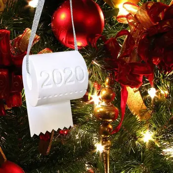 2020 Коледен Орнамент От Тоалетна Хартия Коледно Дърво Декорация Висулка Нова