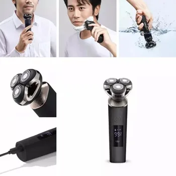 Xiaomi MSN самобръсначка безжична водоустойчива самобръсначка тример за оформяне на брада, самомойка с LCD екран, USB Type C за мъже