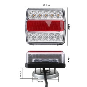 LEEPEE Car Truck Tail Light LED 16 Trailer Tail Light with Magnet 12V 2 бр./компл. разход на теглене задна светлина