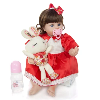 KEIUMI 18 Inch Fashion Reborn Baby Doll Cloth Body пълнени реалистична Boneca Reborn Toy For Girl Kids Birthday Gift Bedtime Play