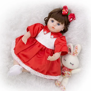 KEIUMI 18 Inch Fashion Reborn Baby Doll Cloth Body пълнени реалистична Boneca Reborn Toy For Girl Kids Birthday Gift Bedtime Play