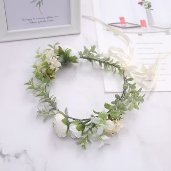 2019 булката приятелка на булката косата цвете превръзки сватбени аксесоари за коса за сватба цвете Короната шапки за сватба цвете момиче венец