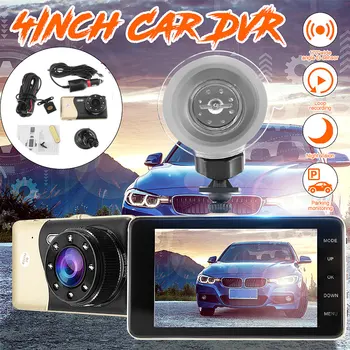 Dash camera Car DVR 4-инчов White car rearview mirror Digital Video Recorder Auto Registrator Камери FHD 1080P Rearview Camera