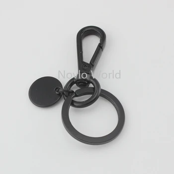 Nolvo World 5-20-100шт матово черен цвят 53 мм закопчалка клипове 25мм ключодържател пръстени просто висулка за дамска декоративна подарък