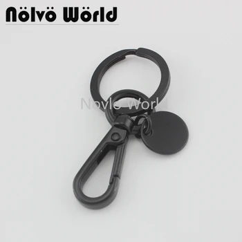 Nolvo World 5-20-100шт матово черен цвят 53 мм закопчалка клипове 25мм ключодържател пръстени просто висулка за дамска декоративна подарък