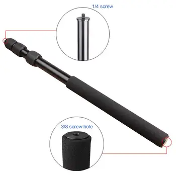 Micro Бум Pole Mic Holder 3 Section Boompole Length Extension Holder for Stereo Video Mic Three-Foot Support Stand