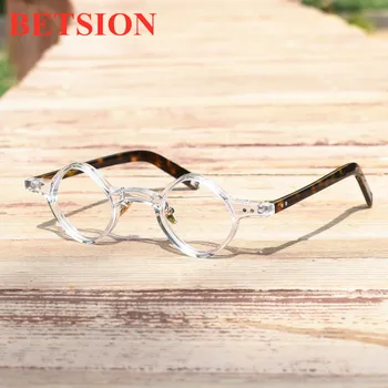 BETSION 2020 високо качество на реколтата ацетатные творчески очила за мъже жени оптични предписани очила малка нерегулярная дограма
