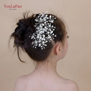 YouLaPan реколта косата сватбен клип цветни сватбени косата с гребен Перла скоба за коса, гребен сватба косата гребен Crystal скоба за коса HP117