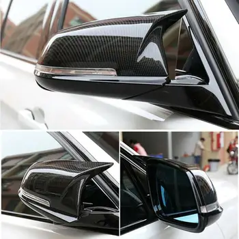 2 елемента от въглеродни влакна/ABS огледален капак E90 автомобил огледало за обратно виждане cover капаци директен заместител за BMW F20 F21 F22 F30 F32 F36 X1 M3