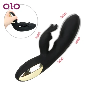 OLO Силиконов вибратор Заек G-spot клитор стимулатор жените мастурбацията секс играчки за жени възрастен продукт