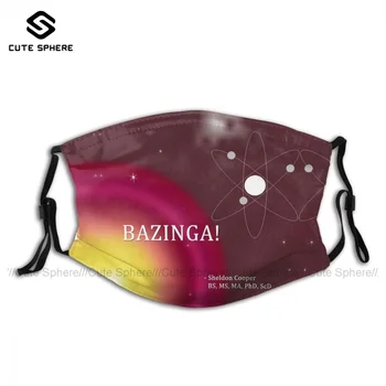 Adjustable Adults Big Bang Theory Face Mouth Mask Сладко Полиестер Cool Designs Лицето Mask With Filters