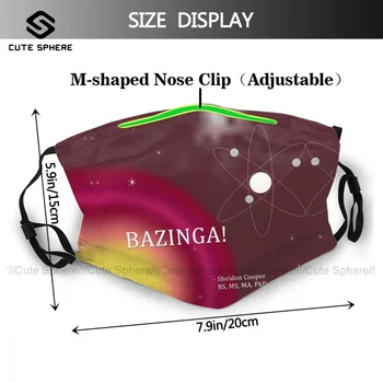 Adjustable Adults Big Bang Theory Face Mouth Mask Сладко Полиестер Cool Designs Лицето Mask With Filters