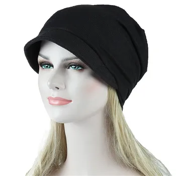 1бр нови дамски еластичен тюрбан шапка мюсюлмански ислямски Джърси Рак на химиотерапия Cap дами участък главата приключи забрадка 4.11