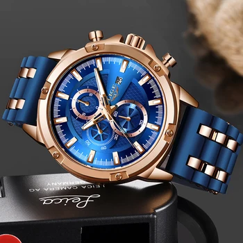 LIGE спортни часовници мъже, водоустойчиви мъжки ръчен часовник Кварцов часовник за мъже на луксозна марка силикон каишка мъжки часовник Relogio Masculino