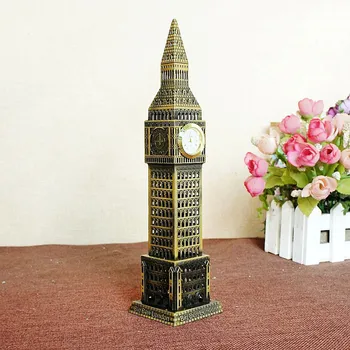 Метална 3D модел на Лондон Биг Бен, статуята на сувенир подарък декорация на дома