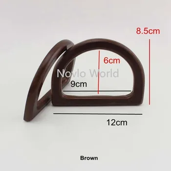 2-10-30 бр. 12X8.5 см мода D форма на малка дървена мини чантата на дръжката добър САМ чанти аксесоари Obag дървена дръжка за чанта