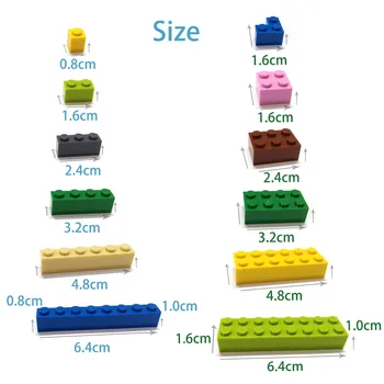 240шт САМ строителни блокове дебели стенни фигурки тухли 1+2 точки образователни творчески размери са съвместими с брендовыми играчки за деца