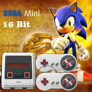 2018 нова ретро мини-ТВ игрова конзола на Sega MegaDrive 16 битови игри със 167 различни вградени игри два геймпада AV Out