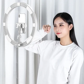 HOT-LED Selfie Ring Light Folding Fill Light Bracket Dimmable Beauty Ringlight for Live Stream/Makeup/YouTube Video