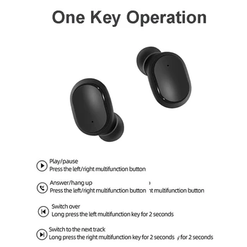Безжични слушалки Bluetooth слушалки, Хендсфри 5.0 TWS слушалки с микрофон PK i9S i12 за Redmi Airdots Dropshipping Selling