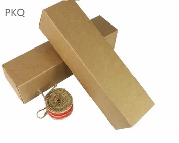 Голяма дългата картонена кутия крафт-хартия козметична кутия пакет етерично масло правоъгълник парфюм за опаковане на вино хартиена кутия 20pcs