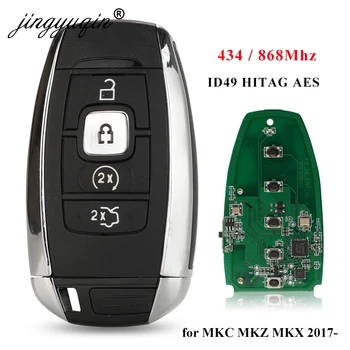 Jingyuqin Keyless Go 434/868 Mhz ID49 Car Remote Key за Lincoln MKC MKZ MKX NAVIGATOR 2017 2018 2019 2020 Smart Fob Control