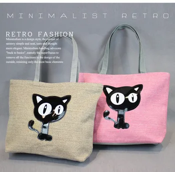 Hjkl горещи продажба на сладко малко котка малка картина с чанта, платно чанта, пакет пресни изкуство производител на Директни продажби на СЗО