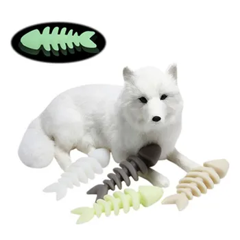 Пет fish Bone Toy светлинна TPR каучук хапка-устойчива а моларно зъб Fish Bone Toy сладък риба нетоксични TPR training toy 2019