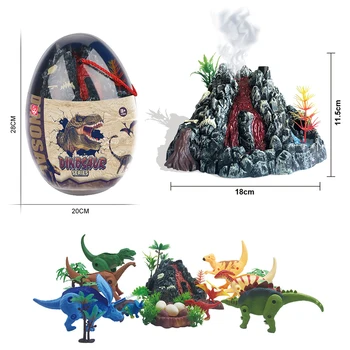 Детска играчка динозавър набор от детски имитация на животни играчка динозавър свят на моделиране спрей вулканични изригвания модел ABSmaterial