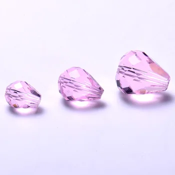 Сълзата капка кристални мъниста 8 * 6 мм (100 бр./лот) смесен цвят кристални мъниста нарязани стъклени мъниста за бижута
