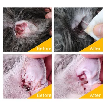 Новият Пет Ear Cleaning Liquid Пет Cat Dog ушни кърлежи убиец кученце, коте нетоксичен ухото срещу инфекции доставка