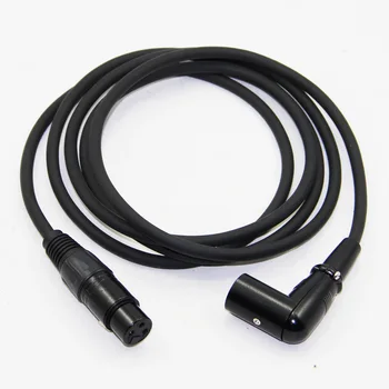 Bochara 90degree XLR Male to Female Кабел to M/F 3pin jack аудио кабел се проверяват за микрофонного миксер 1m 1.5 m 2m 3m 5m
