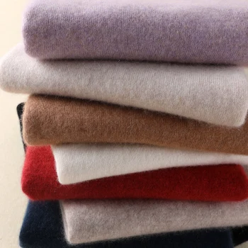 чист кашмир блузи и пуловери жени зима еластичността мек топъл О-образно деколте женски Основните 8 цвята стандартни скок