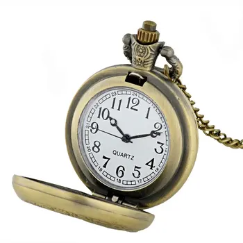 Класически дизайн на Ноевия Ковчег реколта кварцови часовници джобни Мъже, Жени Чар висулка колие часовници подаръци