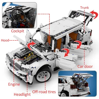 Нов 2208PCS City Remote Control 4WD Off Road Vehicle Bricks MOC Техника RC/non-RC Racing Car Model Building Block Toys for Kids