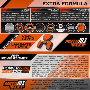 PowerZone потребителски команди графики фонове етикети 3M стикери комплект за KTM RC390-2016 2017-2019 138