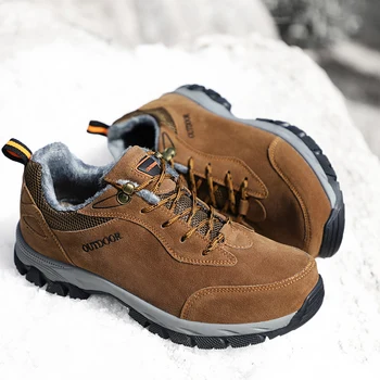 Мъжки туризъм обувки Plug Size 39-49 нескользящая градинска обувки Wild Sports Мъжки обувки, мъжки Ежедневни обувки, зимни топли обувки, мъжки маратонки