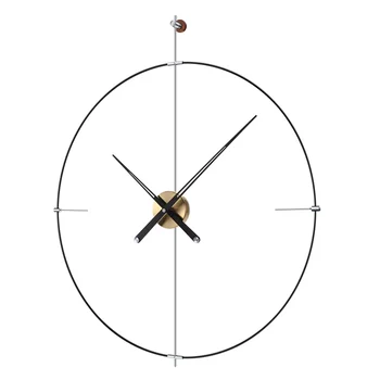 Испания 3d стенни часовници метални луксозни и модерни минималистични големи часовници тиха хол индустриален декор Klok Duvar Saati Home Decor
