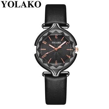Горещи продажба на дамски часовници дамски часовници Diamond лилав циферблат кожена Кварцов ръчен часовник Топ луксозна марка Relogio Feminino Clock #B